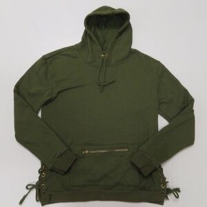 Rich Boyz Hoodie Sz 16 Green Luxury Made USA Pullover Mens Small Cotton